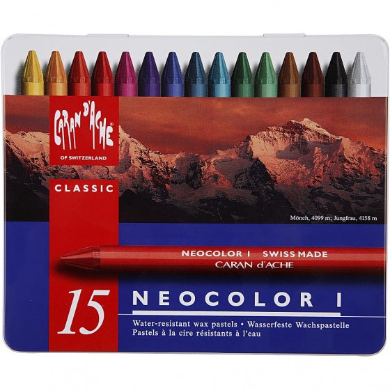 Neocolor I caran d'Ache Neocolor 1 waskrijten 15 stuks
