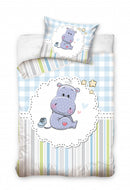 dekbedovertrek Baby Hippo 100 x 135 cm katoen