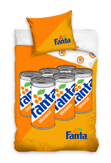 dekbedovertrek Fanta junior 140 x 200 cm katoen oranje