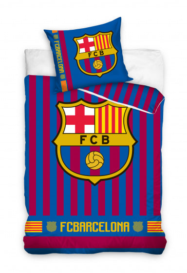 dekbedovertrek FC Barcelona 140 x 200 cm katoen blauw