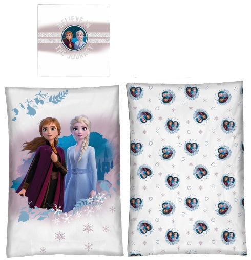 dekbedovertrek Frozen 140 x 200 cm microfiber wit