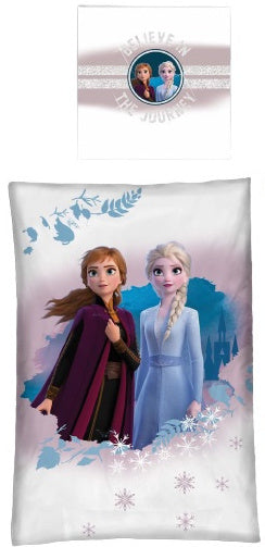 dekbedovertrek Frozen 140 x 200 cm microfiber wit