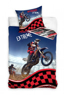 dekbedovertrek Motorcross 140 x 200 cm katoen rood