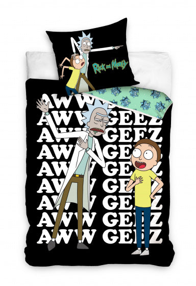 dekbedovertrek Rick & Morty 140 x 200 cm katoen