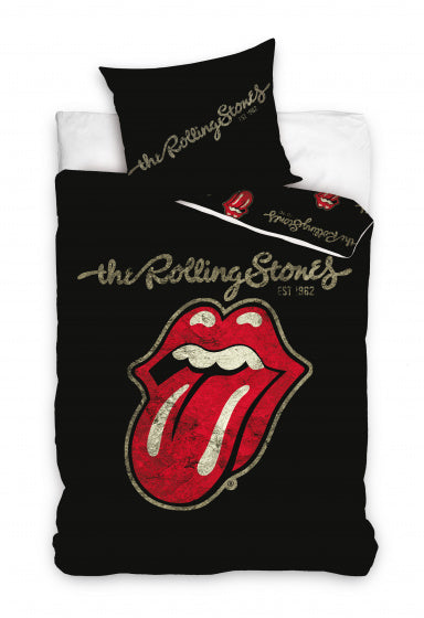 dekbedovertrek Rolling Stones 140 x 200 cm katoen rood