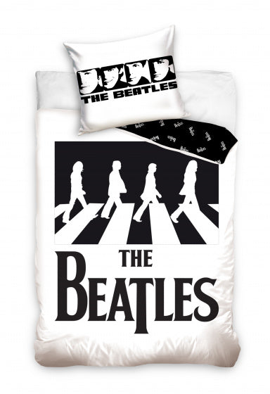 dekbedovertrek The Beatles 140 x 200 cm katoen wit