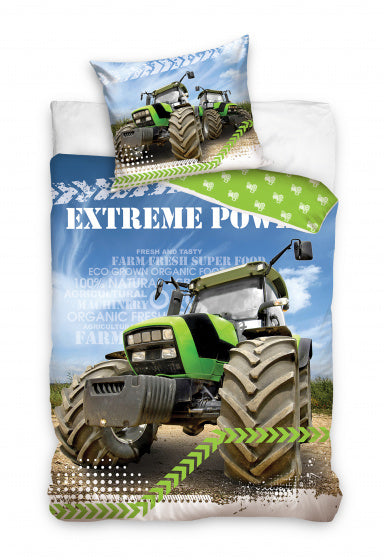dekbedovertrek Tractor junior 200 x 140 cm katoen