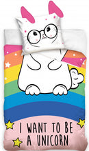 dekbedovertrek unicorn junior 140 x 200 cm katoen