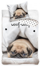 dekbedovertrek Woof junior 140 x 200 cm katoen