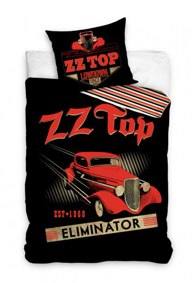 dekbedovertrek ZZ Top 140 x 200 cm katoen rood/zwart