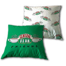 kussen dubbelzijdig Friends 35 cm polyester groen