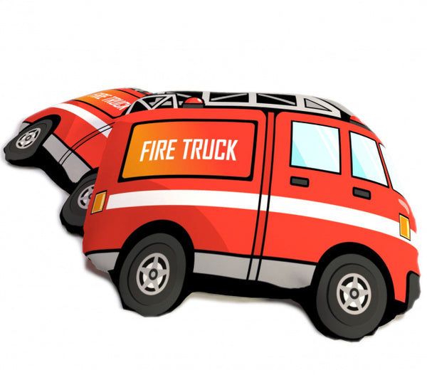 kussen Fire Truck 40 cm polyester rood