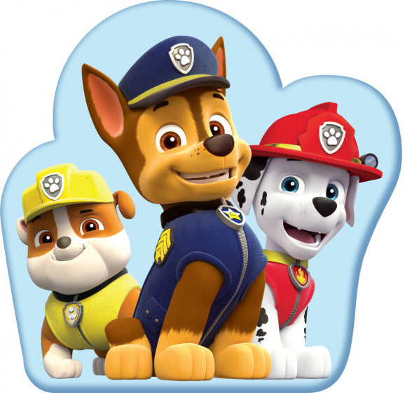 kussen Paw Patrol 36 x 40 x 12 cm polyester blauw