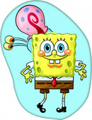kussen Spongebob 40 cm polyester lichtblauw/geel