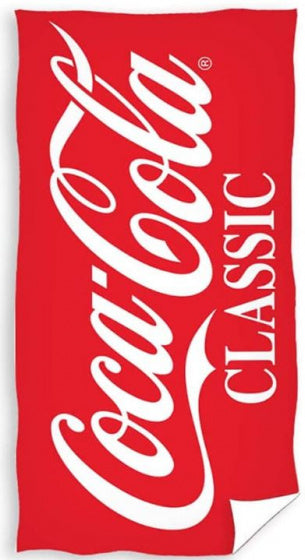 strandlaken Coca-Cola junior 140 x 70 cm katoen rood