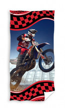 badlaken Motocross junior 70 x 140 cm katoen blauw