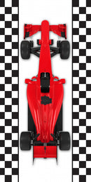 strandlaken raceauto junior 140 x 70 cm katoen wit