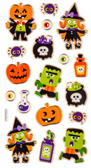 stickervel Halloween metallic junior 18-delig