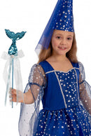 toverstafje zeemeermin meisjes 40 cm blauw/zilver