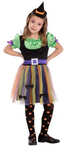 verkleedjurk heks meisjes groen maat 3 jaar