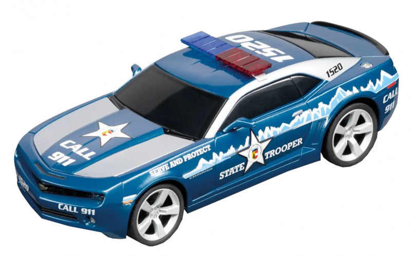 politieauto Chevrolet Camaro 1:32 21 x 13 cm blauw