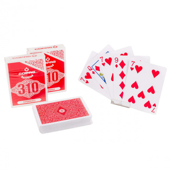 speelkaarten 90 x 67 x 20 mm karton rood