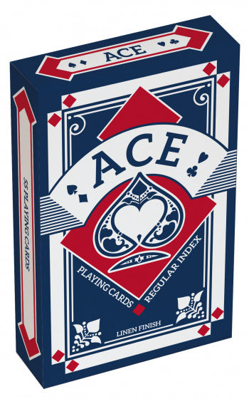 speelkaarten Ace Bridge 9 x 6,5 cm karton blauw (FR)