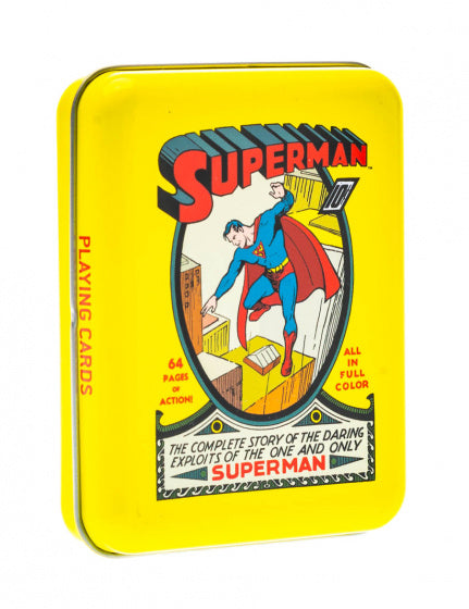 speelkaarten Superman aluminium/karton geel/rood