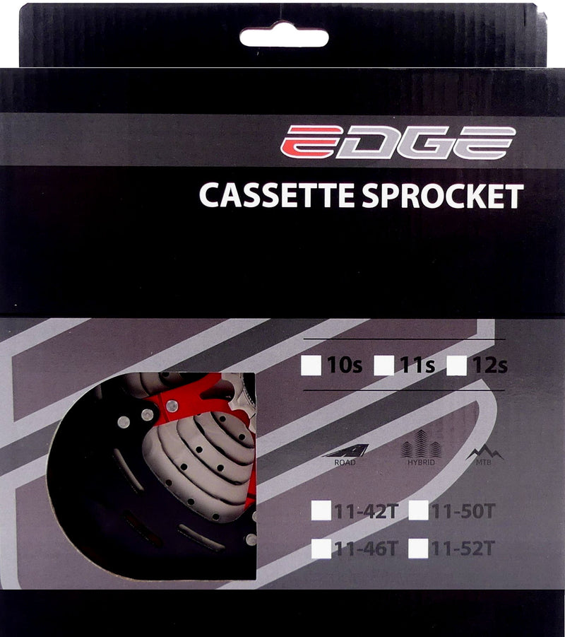 Cassette 12 speed Edge CSM9012  11-52T - zilver/zwart