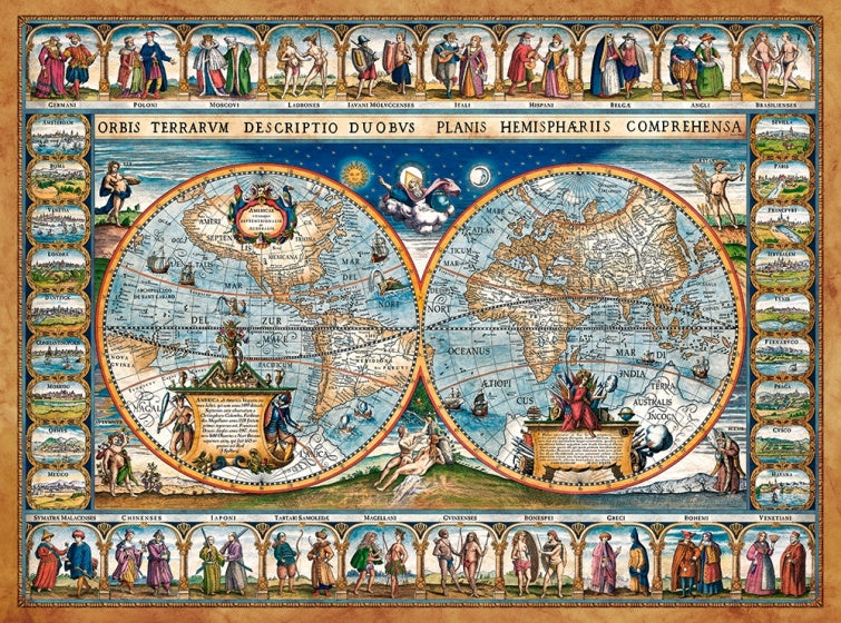 legpuzzel Map of the world 1639 2000 stukjes