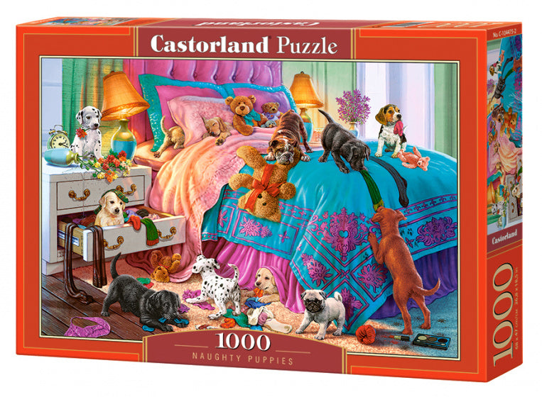 legpuzzel Naughty Puppies 68 x 47 cm 1000 stukjes