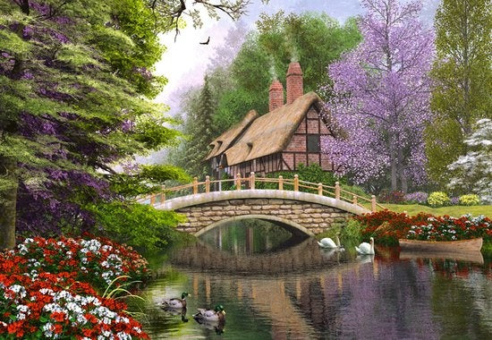 Castorland Legpuzzel River Cottage, 1000st.