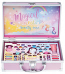 make-up koffer Unicorn meisjes aluminium roze 42-delig
