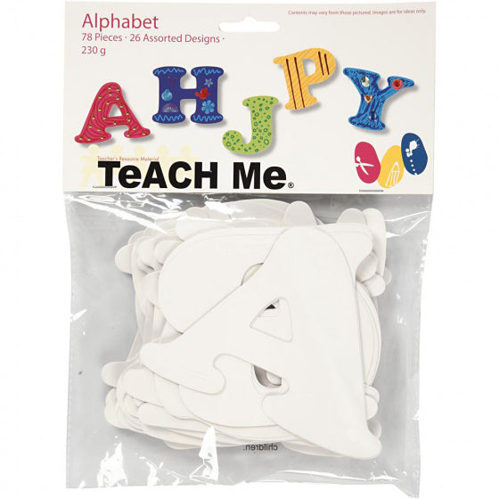 alfabet TeACH Me 10 cm karton wit 3 sets