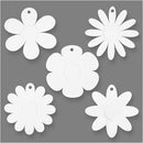 Bloemen Wit, 5x 3st.