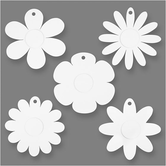 Bloemen Wit, 5x 3st.