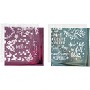 decoratiefolie en transfervel lichtblauw/roze voorjaar 15x15 cm