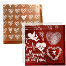 decoratiefolie en transfervel roségoud/rood 15 x 15 cm