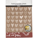 decoratiefolie en transfervel roségoud/rood 15 x 15 cm