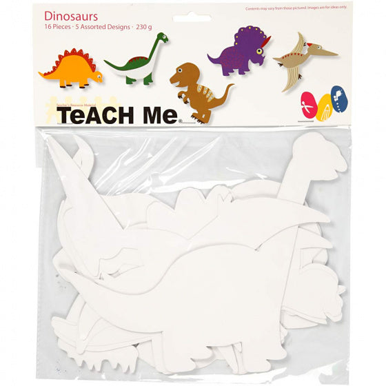 dinosaurussen TeACH Me 15 - 22 cm karton wit 16 stuks