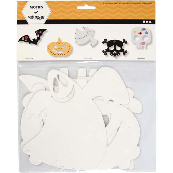 knutselset Halloween 25 x 17 cm karton wit 16 stuks