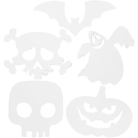 knutselset Halloween 25 x 17 cm karton wit 16 stuks