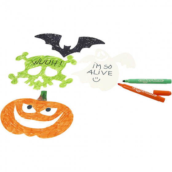 knutselset Halloween 25 x 17 cm karton wit 16 stuks