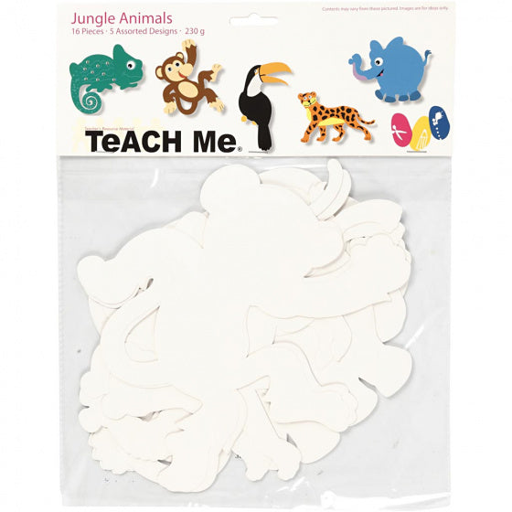 jungledieren TeACH Me 14 - 25 cm karton wit 16 stuks
