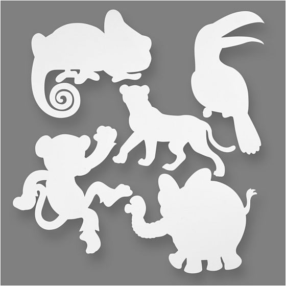 jungledieren TeACH Me 14 - 25 cm karton wit 16 stuks