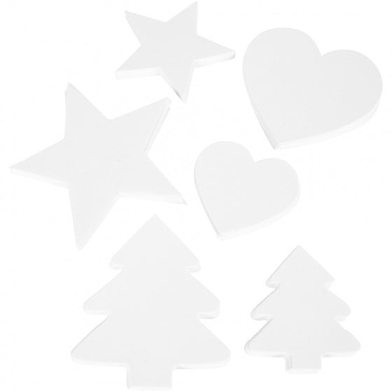 knutselset kerstfiguren 6-10 cm karton wit 300 stuks