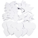 knutselset kerstfiguren 6-10 cm karton wit 300 stuks