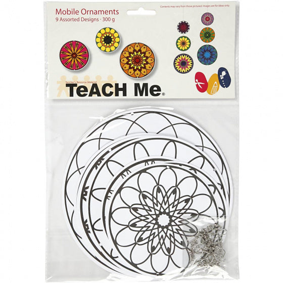 knutselset Mandela 12-15-18 cm karton wit 9 stuks