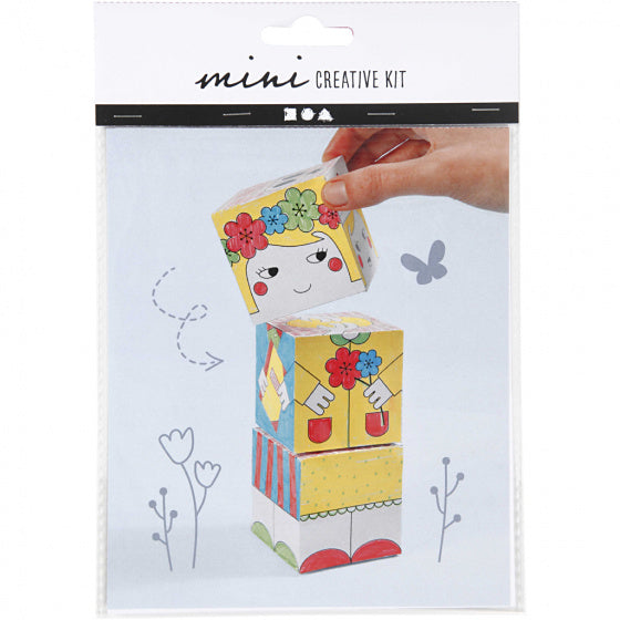 mini-knutselset Prinsessen junior karton wit 3-delig