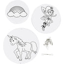 mobiel Motifs eenhoorn 12-15-18 cm karton wit 3 sets